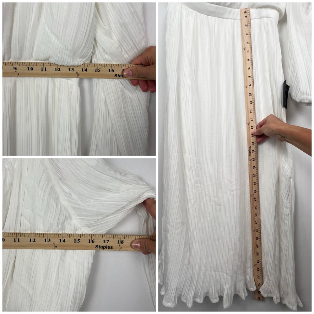Lulus White One Shoulder Pleated M Midi Dress Long Sleeve Grecian Goddess
Style - Picture 7 of 12